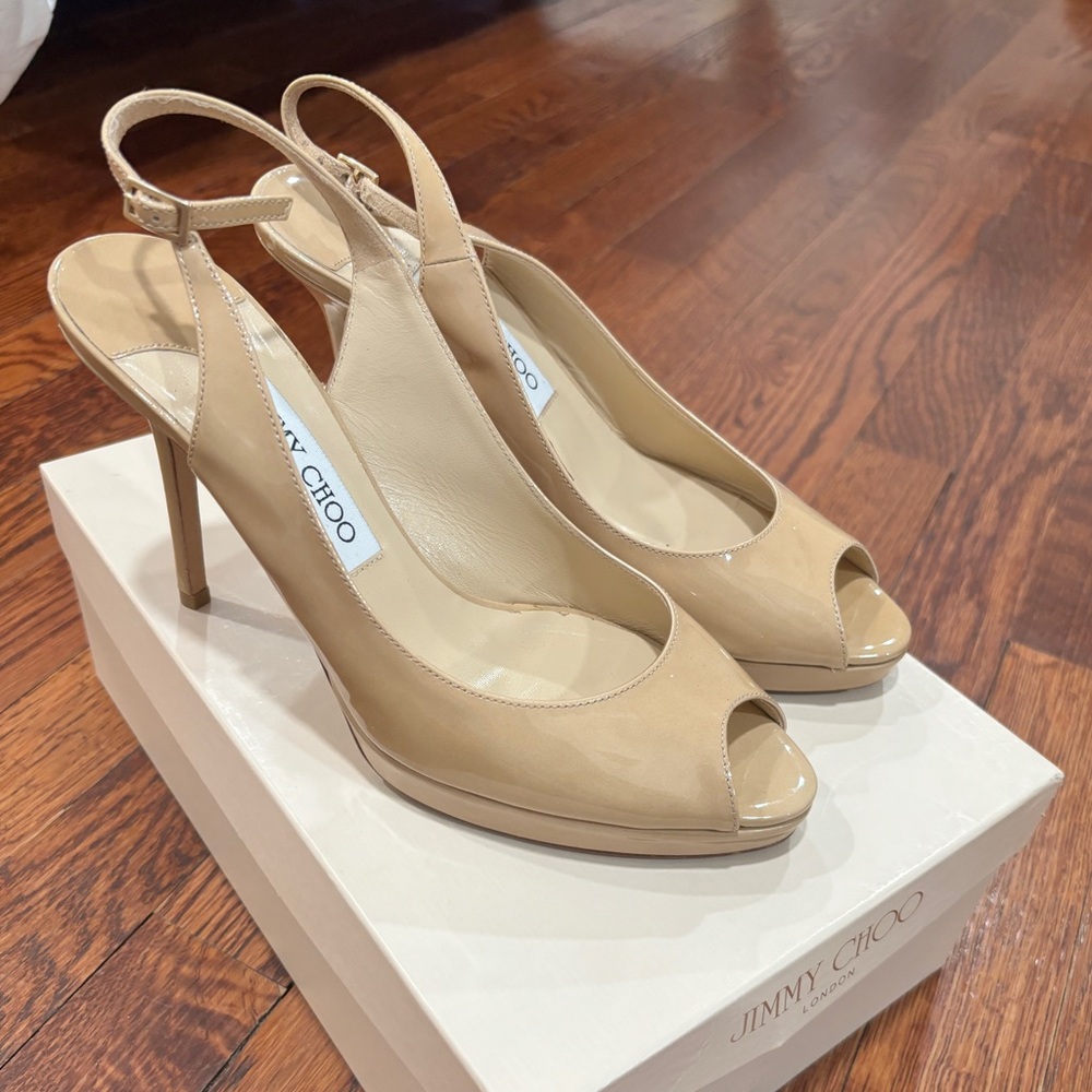 Jimmy Choo Nova Nude Slingback Pumps